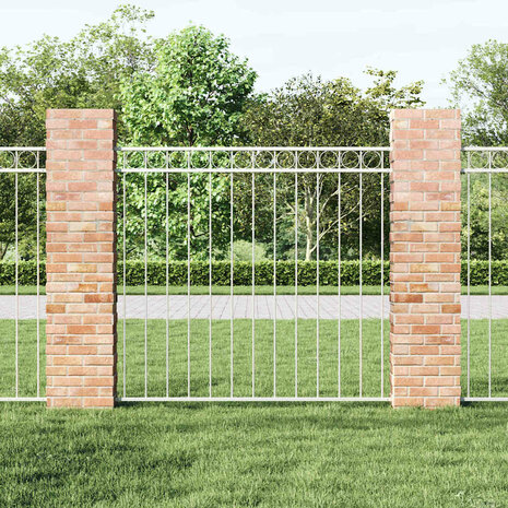 Tuinhek 1,7x1,2 m staal wit 2