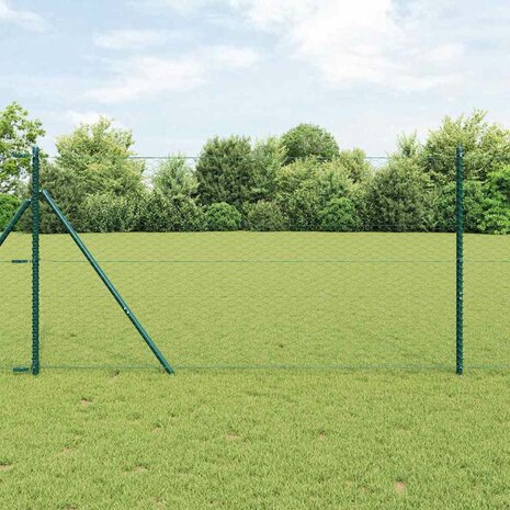 Hexagon Tuinhekje Groen 1,2 x 10 m van Staal. 1