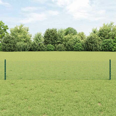 Gelast Draadhek met 5 U-Posten Groen 0.4x10 m Staal 1