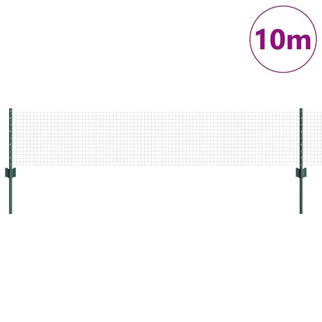 Gelast Draadhek met 5 U-Posten Groen 0.4x10 m Staal 2