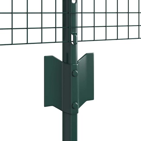 Gelast Draadhek met 5 U-Posten Groen 0.4x10 m Staal 5