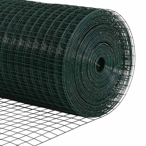 Gelast Draadhek met 5 U-Posten Groen 0.4x10 m Staal 7