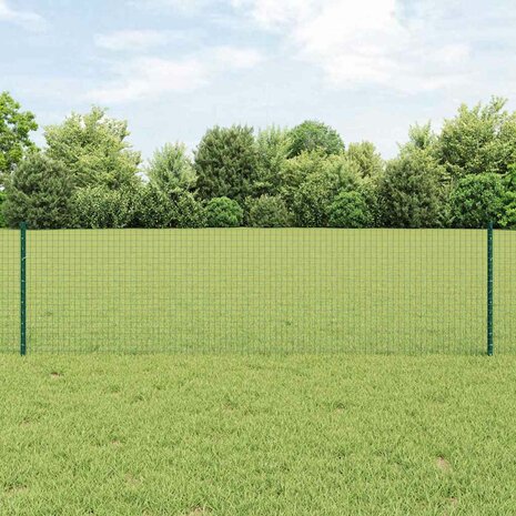 Gelast Draadhek met 5 U-palen Groen 0.6x10 m Staal 1