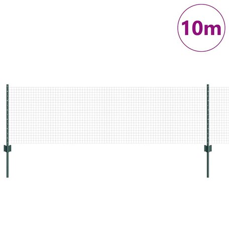 Gelast Draadhek met 5 U-palen Groen 0.6x10 m Staal 2