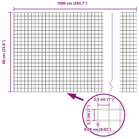 Gelast Draadhek 0,6x10 m Gegalvaniseerd Staal 7