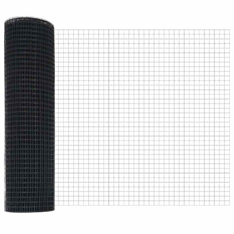 Geperforeerd draadhek grijs 0,6 x 25 m staal 3