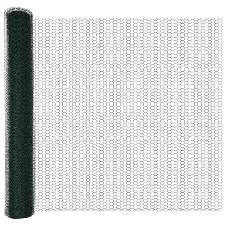 Schuttingset Set van 2 Groen Metaal, Kunststof 25 x 1.2 m 5