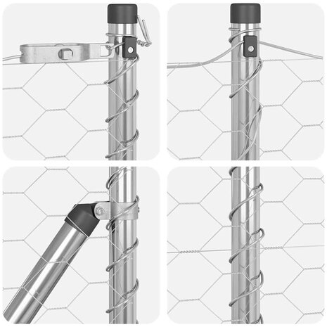 Hexagon Schutting 1x10 m Gegalvaniseerd Staal 6