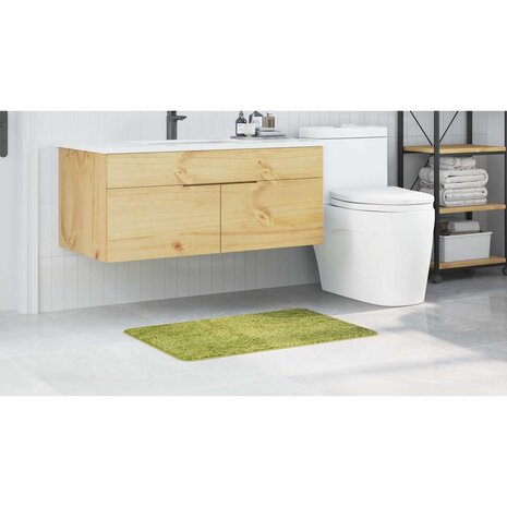 Badmat rechthoekig anti-slip 60x90 cm polypropeen groen 3