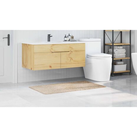 Badmat rechthoekig anti-slip 70x120 cm polypropeen crèmekleur 3
