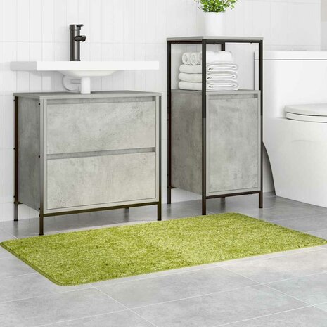 Badmat rechthoekig anti-slip 70x120 cm polypropeen groen 2