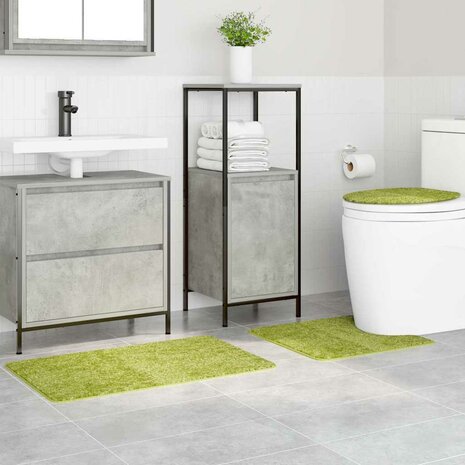 3-delige Badmattenset anti-slip polypropeen groen 2