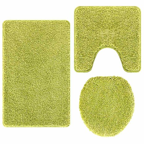 3-delige Badmattenset anti-slip polypropeen groen 5