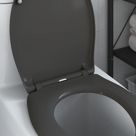 Toiletbril soft-close met quick-release Duroplast antraciet 3