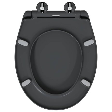 Toiletbril soft-close met quick-release Duroplast antraciet 4