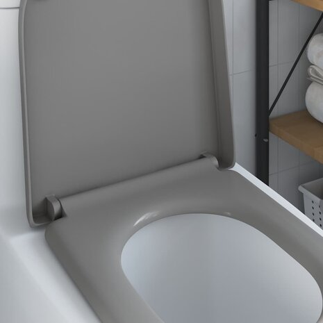 Toiletbril soft-close met quick-release Duroplast grijs 3
