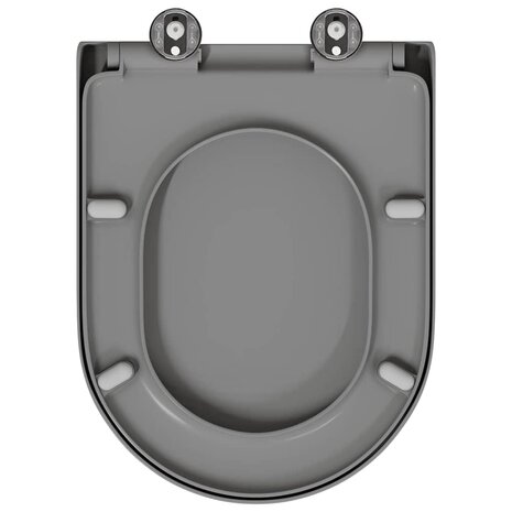 Toiletbril soft-close met quick-release Duroplast grijs 8