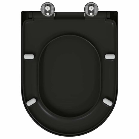 Toiletbril soft-close met quick-release Duroplast zwart 8