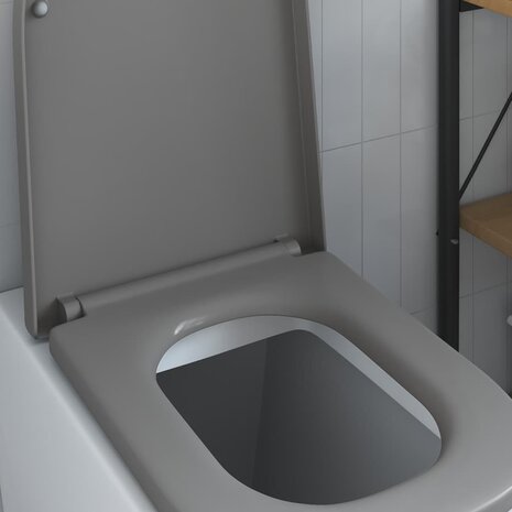 Toiletbril soft-close met quick-release Duroplast grijs 3