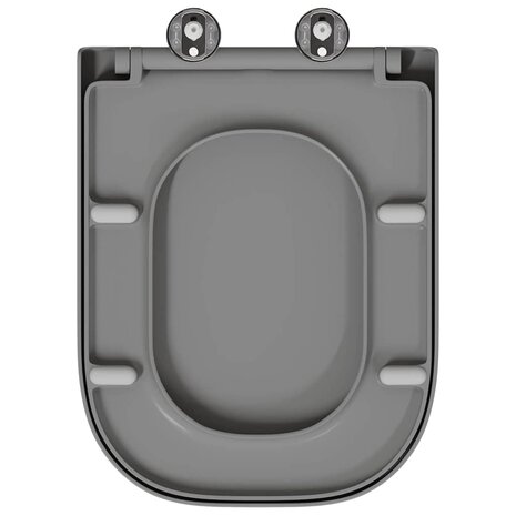 Toiletbril soft-close met quick-release Duroplast grijs 7