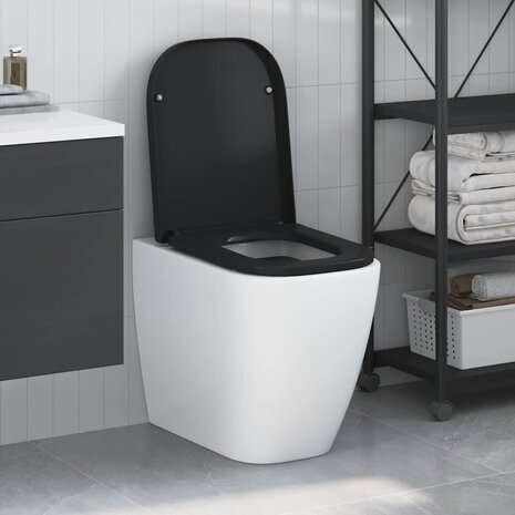 Toiletbril soft-close met quick-release Duroplast zwart 1