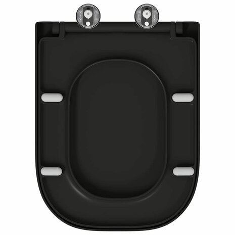Toiletbril soft-close met quick-release Duroplast zwart 8