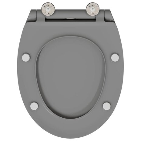 Toiletbril soft-close met quick-release Duroplast grijs 7