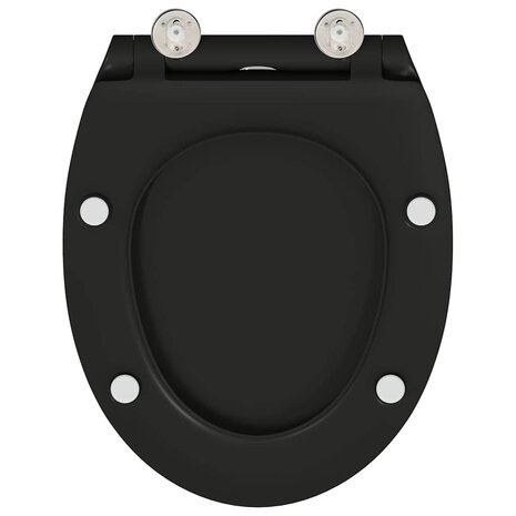 Toiletbril soft-close met quick-release Duroplast zwart 8