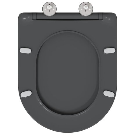 Toiletbril soft-close met quick-release Duroplast antraciet 4
