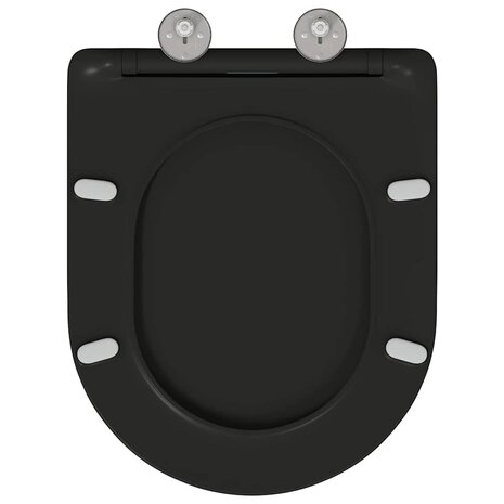 Toiletbril soft-close met quick-release Duroplast zwart 4