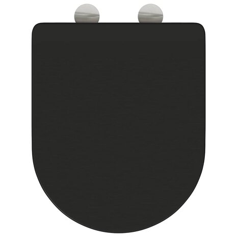 Toiletbril soft-close met quick-release Duroplast zwart 7