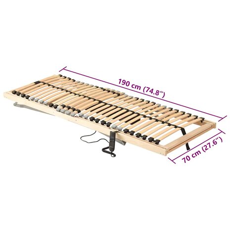 Elektrische Lattenbodem met 26 Latten, 7 Zones, 70x190 cm 7