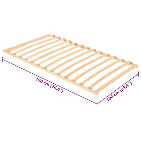 Lattenbodem met 13 Latten 100x190 cm 6