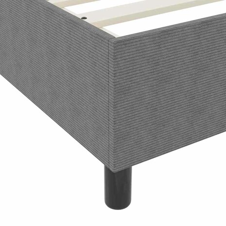 Boxspringbed ribfluweel lichtgrijs 80x200 cm 8