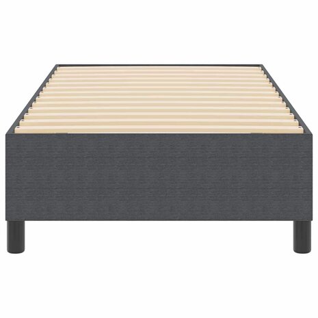 Boxspringbed Donkergrijs Eenpersoons Corduroy Stof 5