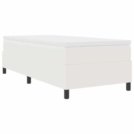 Boxspring Bed Crème 90x200 cm Corduroy Stof 2