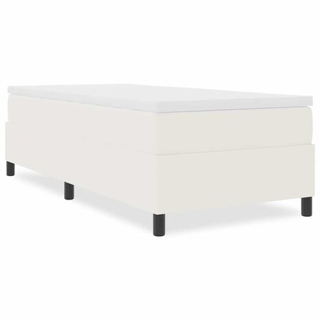 Boxspring Bed Crème 90x200 cm Corduroy Stof 3