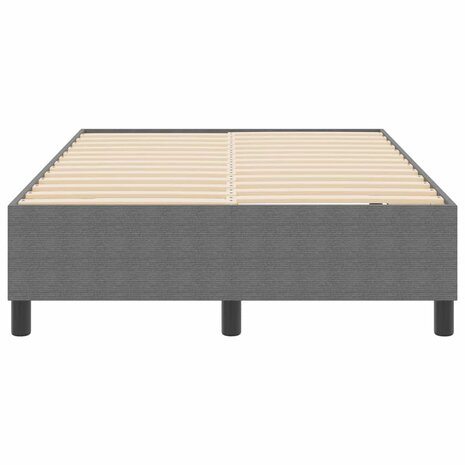 Boxspringbed Lichtgrijs Klein Tweepersoons Corduroy Stof 5