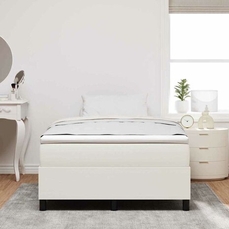 Boxspringbed Crème Klein Dubbel Corduroy Stof 4