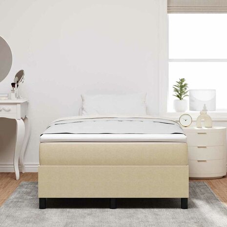 Boxspring Lichtgroen Grijs Klein Tweepersoons Velours 4
