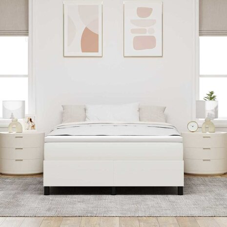 Boxspringbed Crème 140x200 cm Corduroy Stof 4