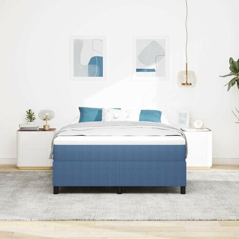 Boxspringbed Blauw 160x200 cm Korduroystof 4