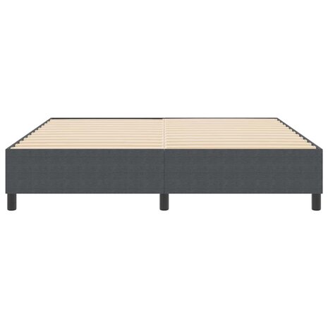 Boxspring Bed Donkergrijs Super King Corduroystof 5