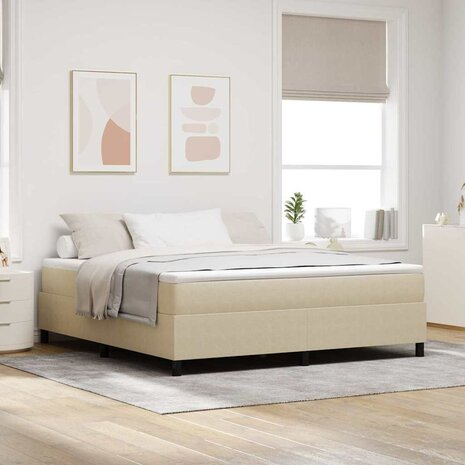 Boxspring Bed Lichtgroen Grijs Super King Corduroy Stof 1