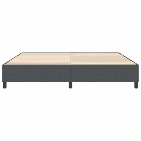 Boxspringbed Donkergrijs 200x200 cm Corduroy Stof 5
