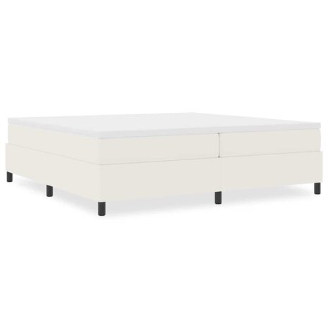 Boxspring Bed Crème 200x200 cm Corduroy Stof 3