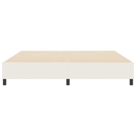 Boxspring Bed Crème 200x200 cm Corduroy Stof 5