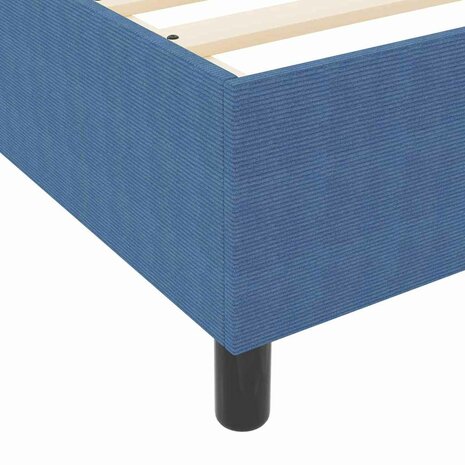 Boxspring Bed Blauw 200x200 cm Corduroy Stof 8