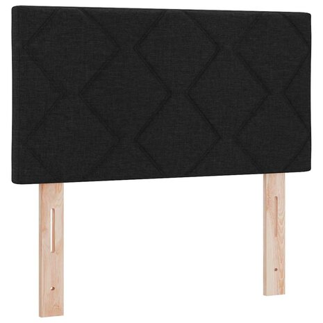 Boxspring bed Zwart en Wit en Zwart 80 x 200 cm Stof 5