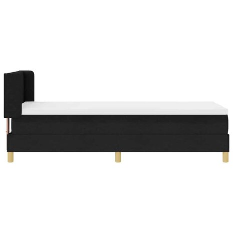 Boxspring bed Zwart en Wit en Zwart 80 x 200 cm Stof 8